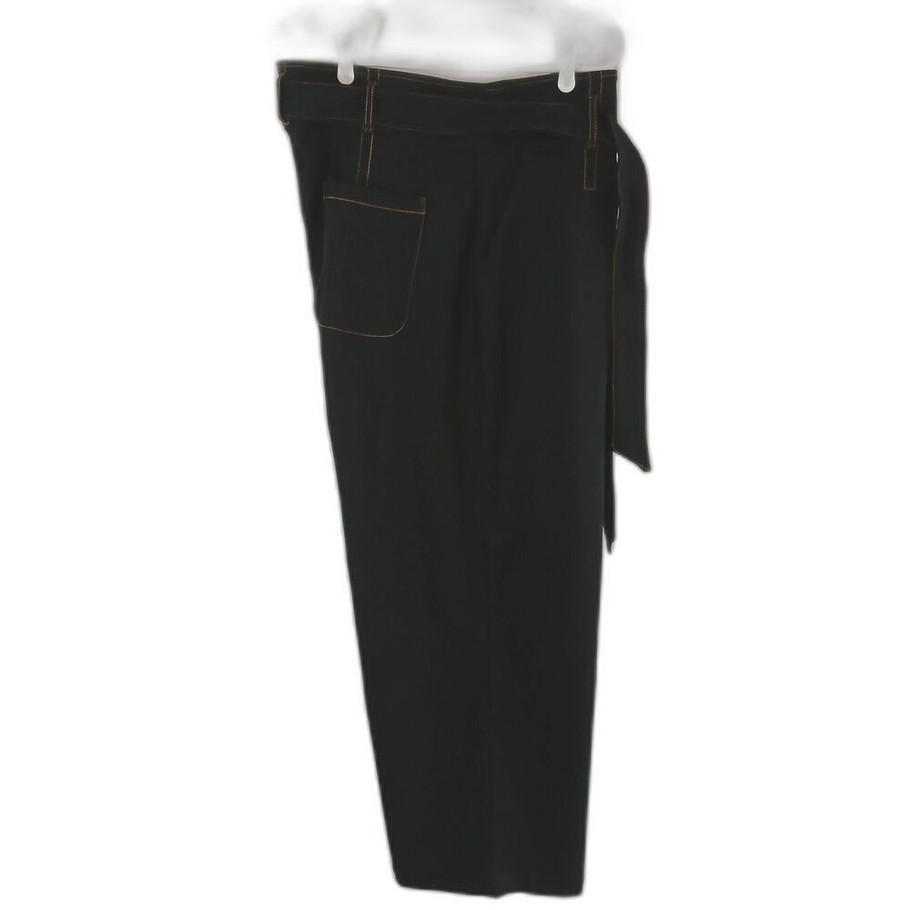 Anthropolgie Maeve Colette Crop Wide-Leg Pants Contrast-Stitch Edition Size 34